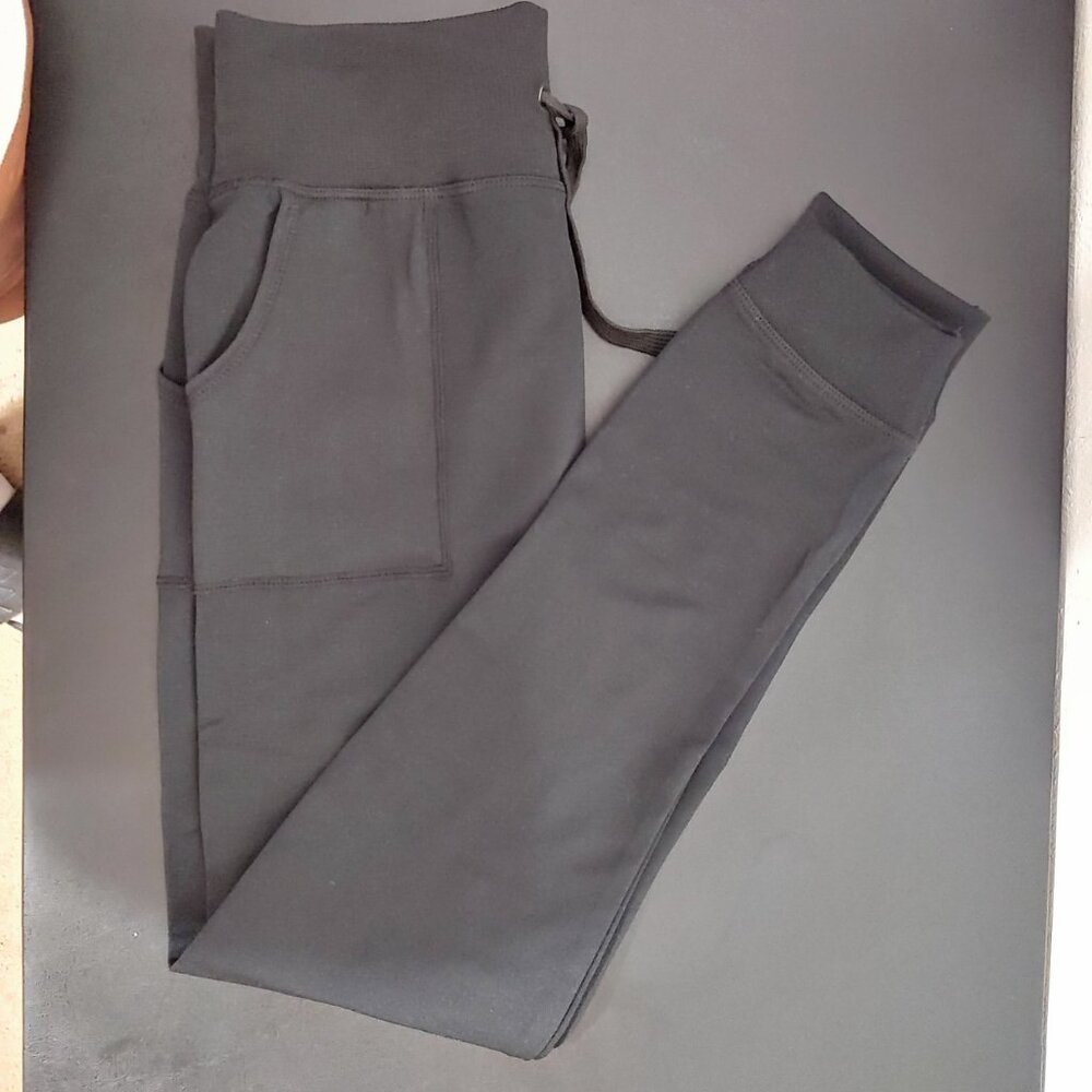 First Kick Maternity Black One Size Fits All Fleece Lined Cozy Leggings NWT